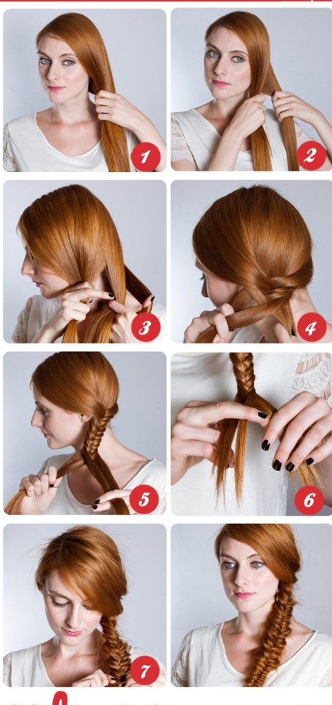 Step by step guide to make fishtail plait hairstyle