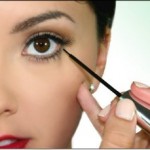 Eyeliner application for evening and day makeup