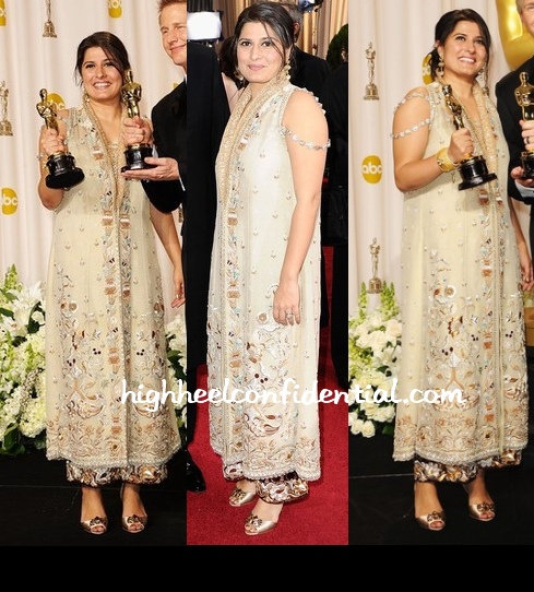 Sharmeen Obaid Chinoy wearing Bunto kazmi at Oscars Main Event