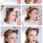 Step by step guide to make Victory Rolls hairstyle